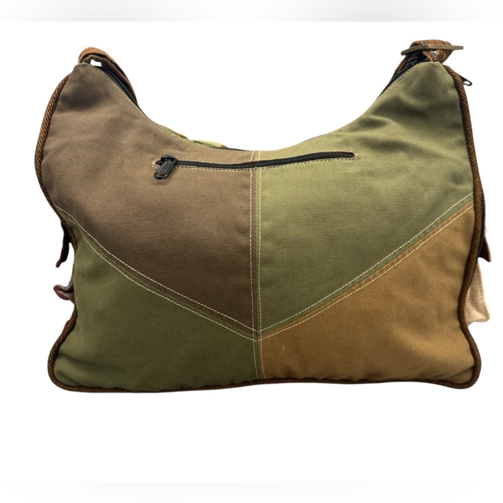 Blue Sky Multicolor Patchwork Multi Pocket Boho B… - image 4